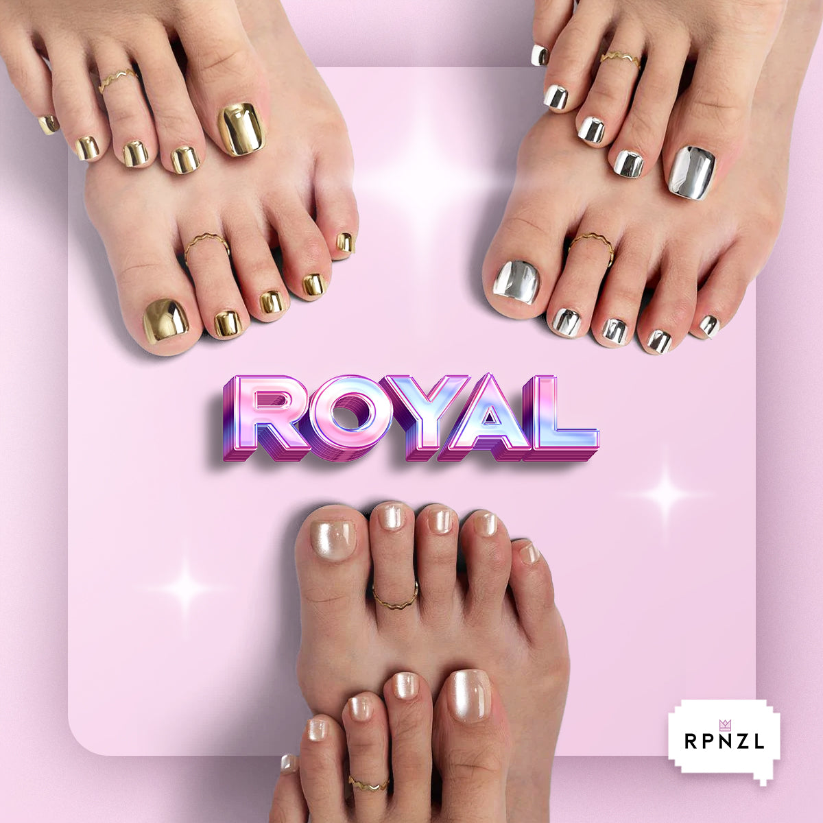 Royal Bundle - 3 Pack Press-on Toenails